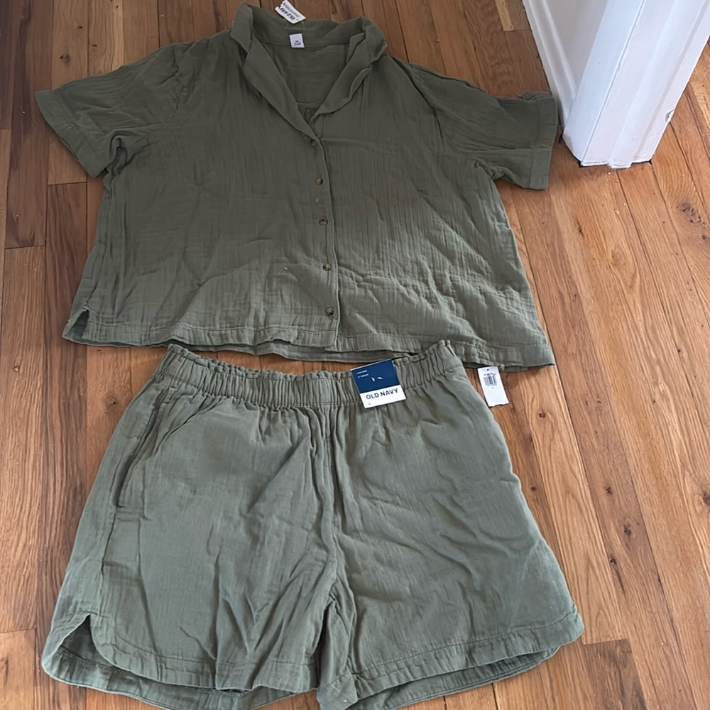 new with tags old navy gauze short set